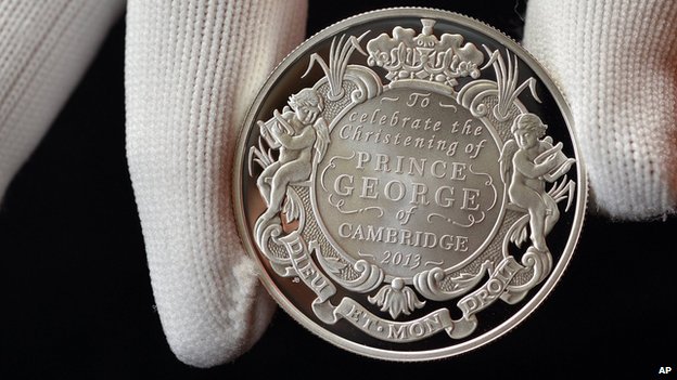 Special coins made for Prince George christening